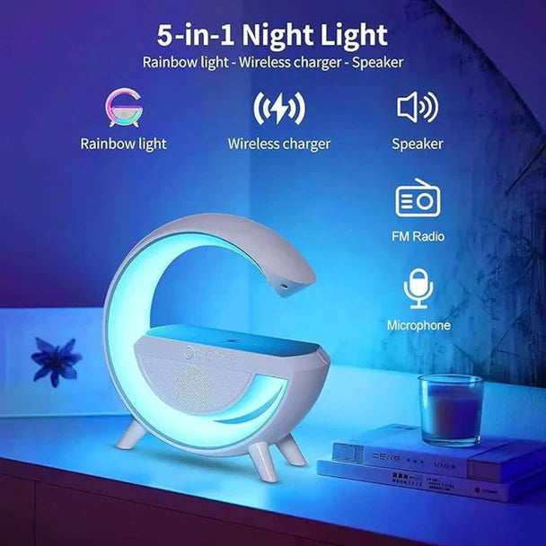 G-Shaped LED Wireless Charging Bluetooth Speaker BT 2301