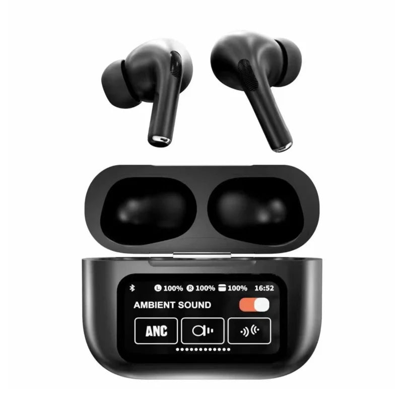 ANC/ENC White Wireless Earbuds with Noise Reduction & Touch Control